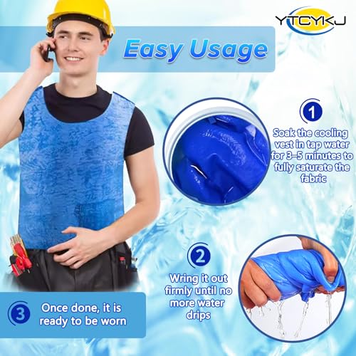 Cooling Ice Vest for Men Women,Adjustable Evaporative Cooling Vest for Hot Weather,Perfect for Summer,Reusable4