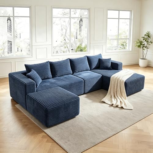 Image of 118 Inch Oversized U-Shaped Boneless Cloud Sectional Couch