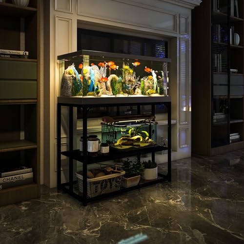 Fumingpal 40 Gallon Aquarium Stand - Adjustable Fish Tank Stand, Heavy Duty Metal Reptile Tank Stand for Accessories Storage, Turtle Breeder Tank Rack, 36.5" x 18.5" x 29.5" - Image 6
