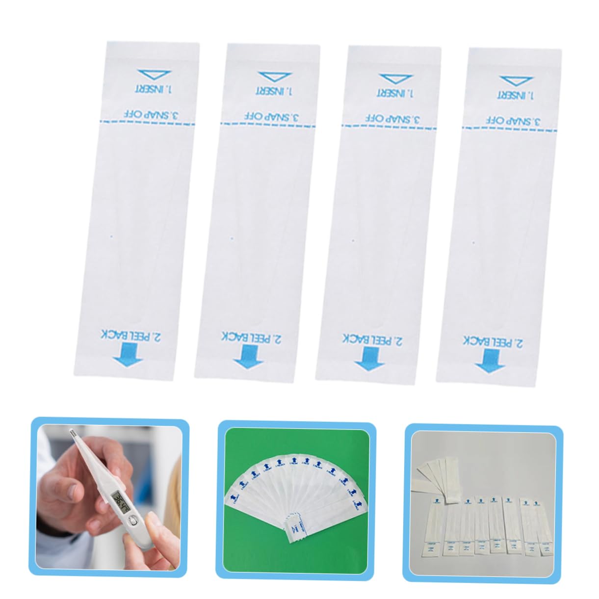 iplusmile 500stücke Thermometer Schutzkappen Papier Hygienische Abdeckungen Für Digitale Thermometer Für Haustiere Einfach Zu Verwenden Und Anwendung