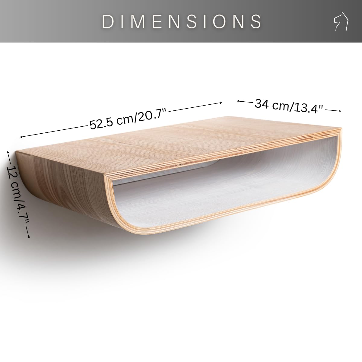 EWART WOODS Table de chevet flottante en noyer, support mural, table de chevet pour chambre à coucher, table d'appoint en bois, meubles d'entrée