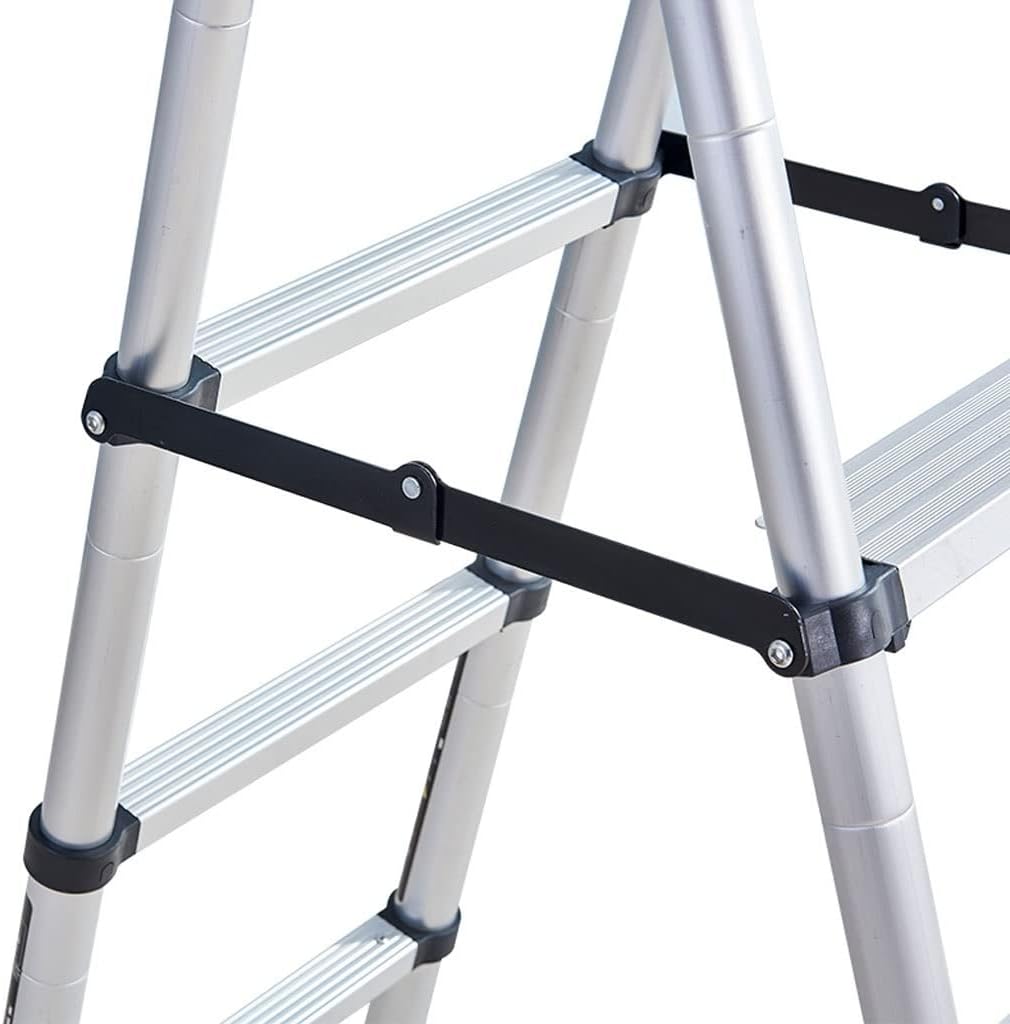 Step Ladder Retractable Ladder Portable Stepladder Step Stool Folding Easy to Carry folsdable ladders for Second Story Windows A Type Aluminum Telescoping Ladder Folding Step Stool