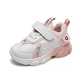 EGMPDA Boys Girls Sneakers Kids Daily Shoes Comfortable Anti-Slip Waterproof Leather Hook and Loop Lightweight Casual Fashion Shoes for Toddler/Little Kid