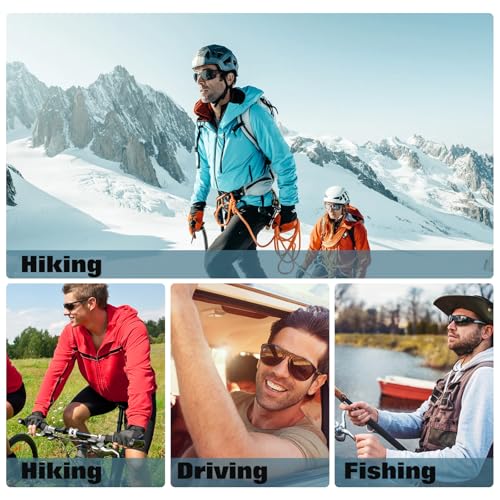 SAMNI Clip On Sunglasses Men – 2 Pack Rimless Anti Glare Flip Up Women Polarized Sunglass Over Prescription Glasses4