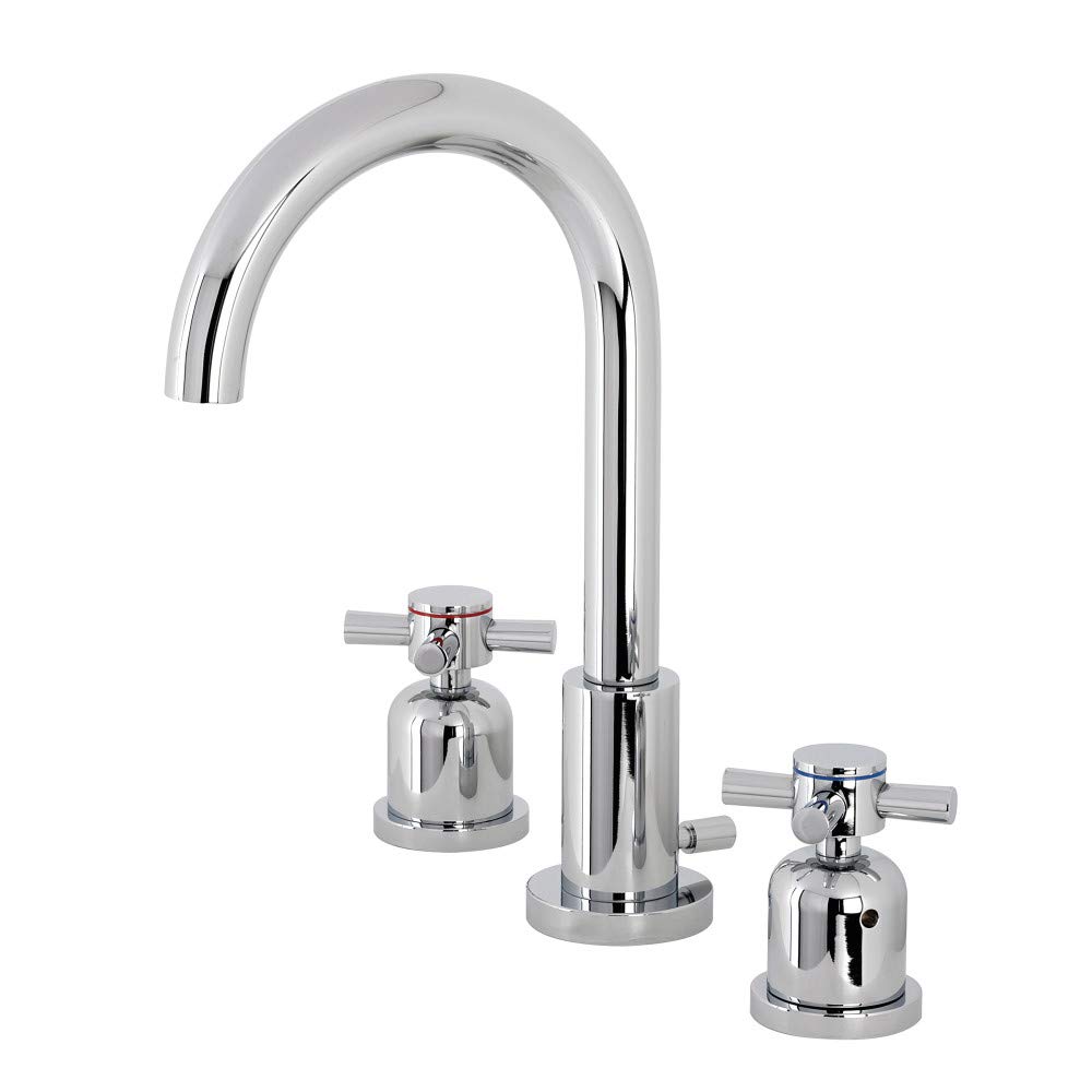 Kingston Brass FSC8921DX Concord Yaygın Banyo Bataryası Pirinç Pop-Up, Cilalı Krom