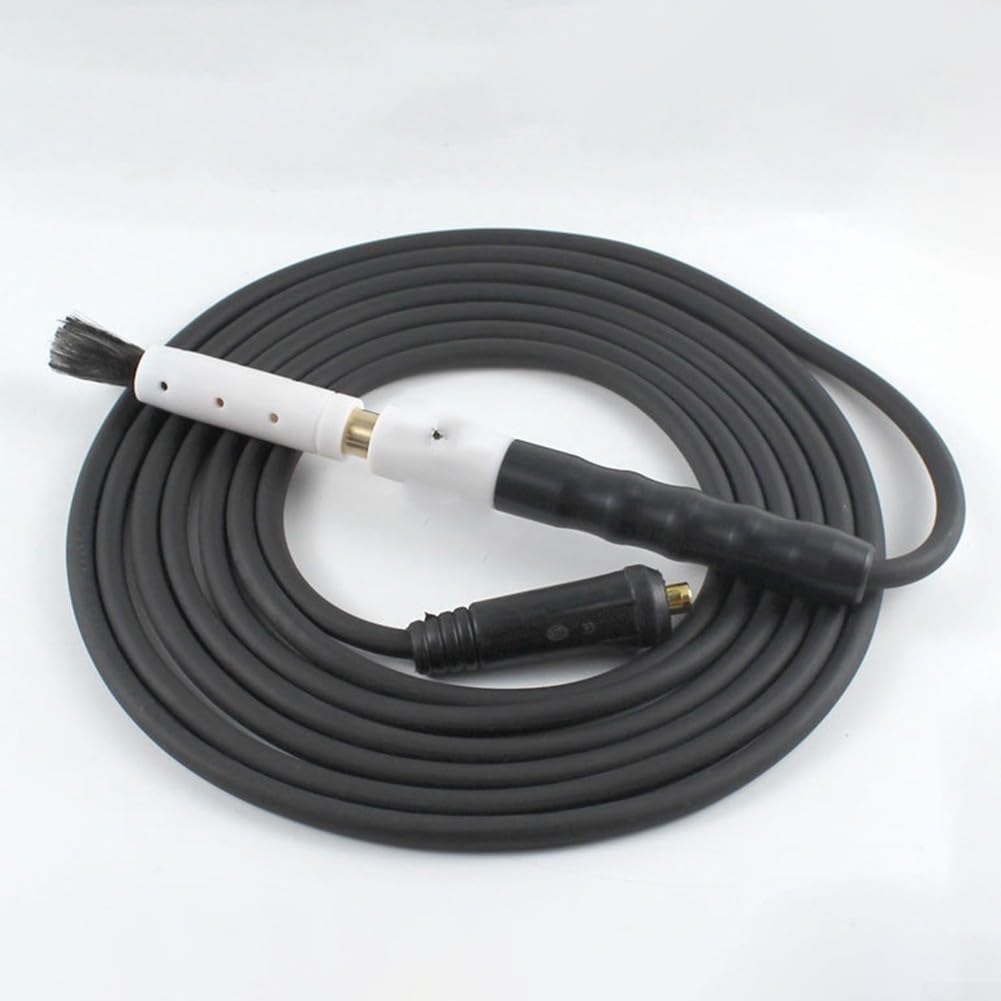 Limpiador de soldadura electroquímica industrial, removedor de cuentas de soldadura de mano para decapado de acero inoxidable con cabezal de cepillo conductor de repuesto y manguera de gas de 3 metros