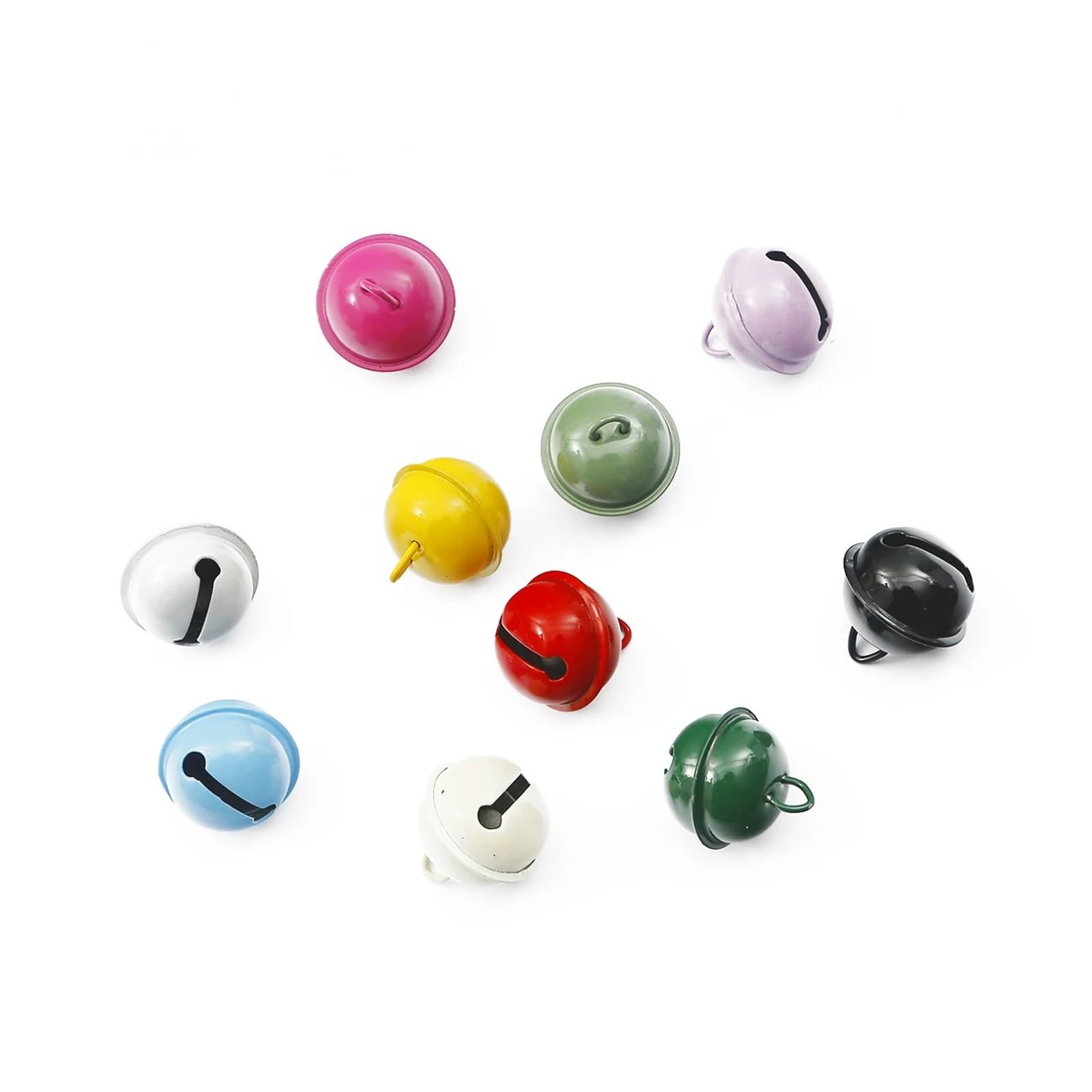 Christmas Bells 40pcs Colorful Jingle Bells Iron Christmas Tree Ornaments Decorations DIY Bracelets for Christmas Decor