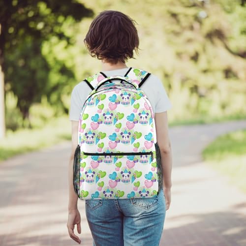 Sac à dos d'école Panda avec compartiment PC portable pour voyage - 6
