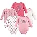 Hudson Baby Baby Infant Long Sleeve Bodysuit 5 Pack, Boho Elephant, 6-9 Months