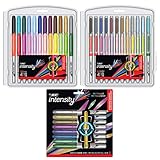 BIC Intensity Permanent Marker Coloring Bundle, Assorted Fine/Ultra Fine Tips, Assorted Fashion and Metallic Colors, 56-Count, assorted fine & ultra fine point (CBPM56EC-AST)