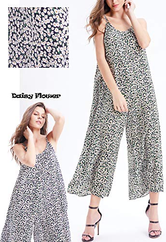 Image of BUENOS NINOS Women's V Neck Floral Maxi Dress Boho Printed Adjustable Spaghetti Strap Ethnic Beach Long Dress with Pockets