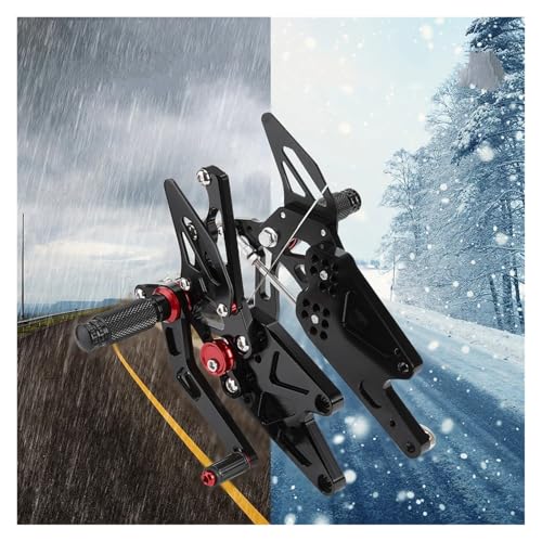 Pédales Repose-Pieds CNC YZF R3 Anti-Glisse Réglables Arrière - 3