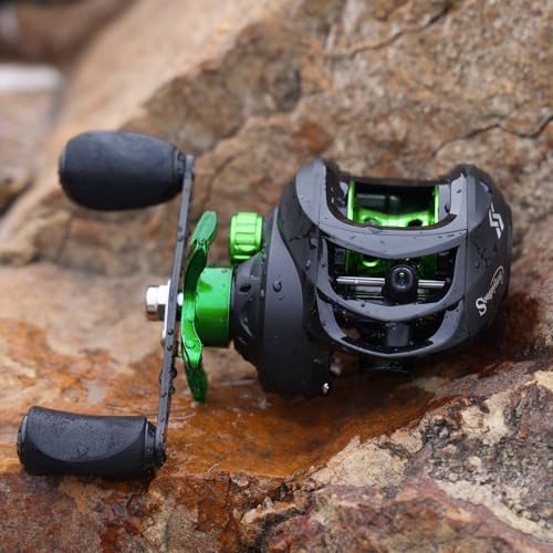 Image of Sougayilang Baitcasting Fishing Reels, Super Smooth Baitcast Reel with Magnetic Braking System Casting Reel-Right Handed