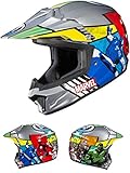 HJC Helmets CL-XY II Marvel Avengers Youth Helmet Blue/Red (MC-21) Small Gray Blue/Red (MC-21)