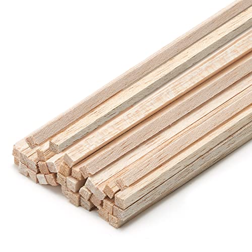 Balsa Wood Sticks 1/4 Inch Square Dowels Strips 12