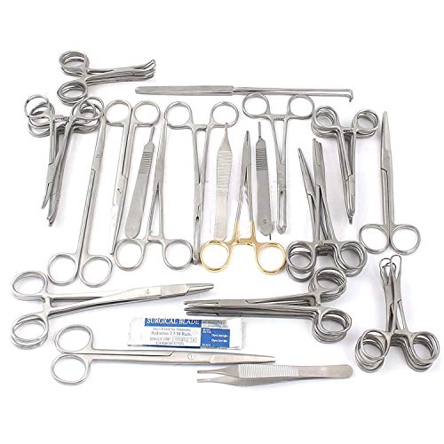 PRECISE CANADA: Feline + Canine Spay Pack 91 Piece Premium Stainless Steel Veterinary Set New Silver