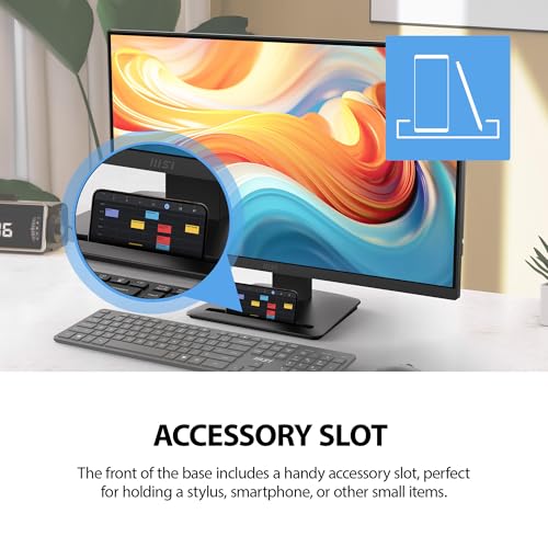 Image of msi PRO MP273L E14 27-inch IPS 1920 x 1080 (FHD) Gaming Office Monitor, 144Hz, Adaptive-Synch, HDR Ready, HDMI, VGA Port,VESA Mountable, Tilt, 4-Side Slim Bezel,1ms, Black