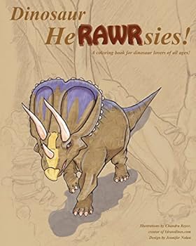 Paperback Dinosaur HeRAWRsies: A coloring book for dinosaur fans Book