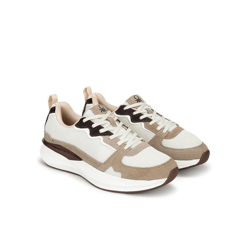 Image of United Colors of Benetton Mens United Colors of Benetton Colorblock Lace-up Round Toe Athletic Sneakers Sneaker