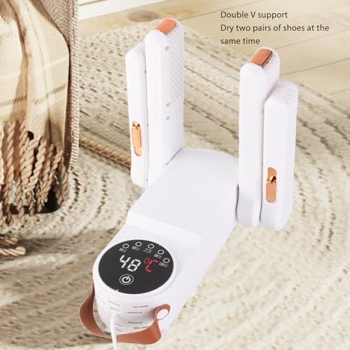 Secador eléctrico para calzado y botas, 2 pares, portátil y plegable miniatura 5