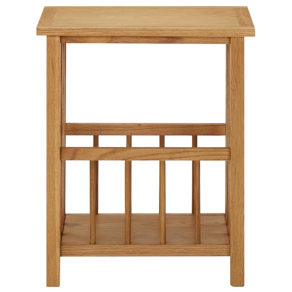 Stolik Na Gazety 45x35x55 cm Lite Drewno Dębowe z Półką
