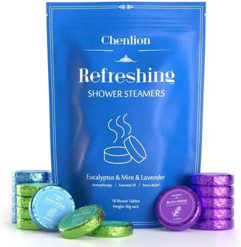Shower Steamers Aromatherapy 18-Pack Shower Bombs for Women, Eucalyptus Lavender Menthol Essential Oil Shower Steamer, Organic Shower Tablets Valentines Day Birthday Gifts for Women Men