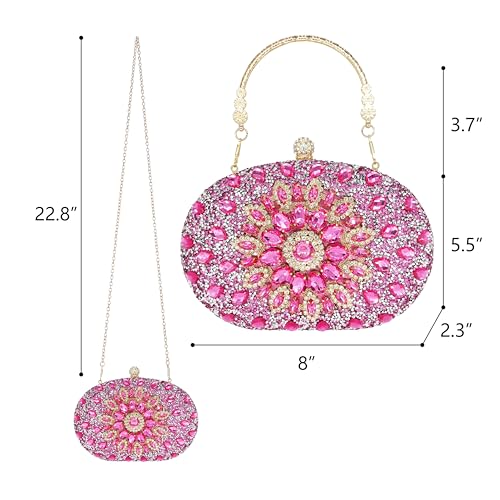 Image of MAIRLOM Rhinestone Clutch Purses for Women Evening Bag Sparkly Handbag | Diamond Clutches Purse Glitter Crystal Gemstone Shoulder Bags Luxury Handbags for Wedding Formal Party Prom