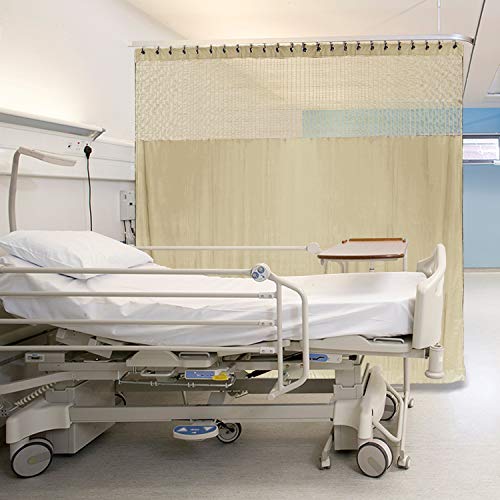 Macochico 12ft Wide x 7ft Tall Hospital Curtains Nickel Grommet Clinic SPA Curtains Hanging for Hospital Medical Clinic SPA Lab Bean Cubicle Curtain Room Divider (1 Panel) - Thumbnail 7