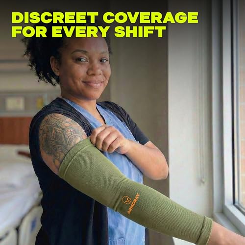 Image of ARMORAY Arm Sleeves for Men and Women - UV Sun Protection Cooling Compression - Tattoo Cover Up Sleeve for Daily Wear & Work