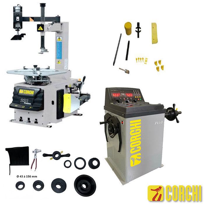 Kit spécial garage machine à pneu équilibreuse de roue CORGHI