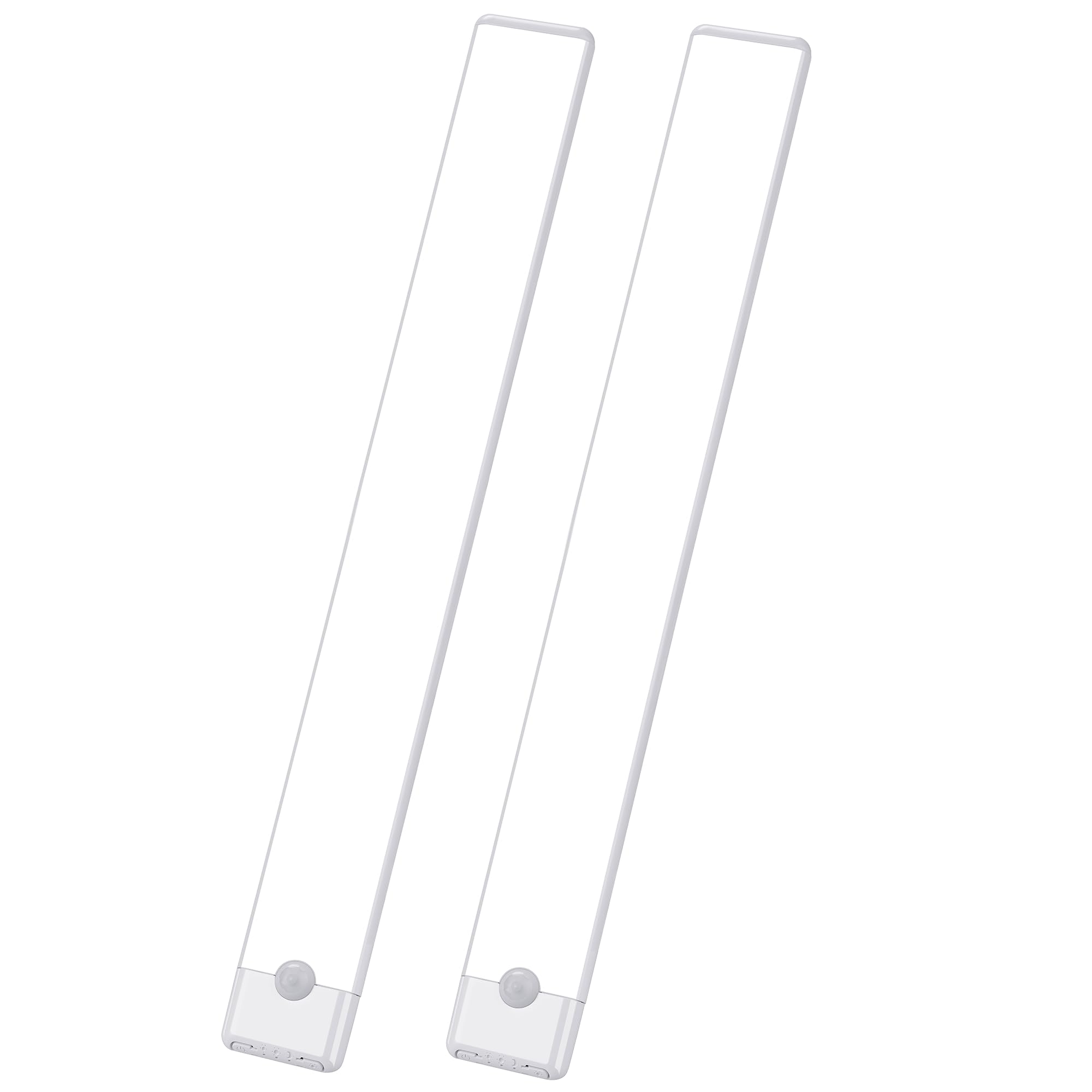 40,4 cm Bewegungsmelder-Unterschrank-Lichter, magnetisch, wiederaufladbar, unter der Theke, Schranklicht, kabelloses Nachtlicht, zum Aufkleben, Kaltweiß, 2 Stück