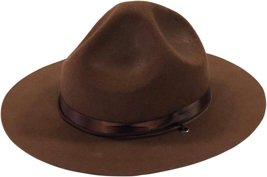 luyaoyao Adult Deluxe Brown Canadian Mountie Hat, Park Ranger Hat or Drill Sergeant Hat â€¦