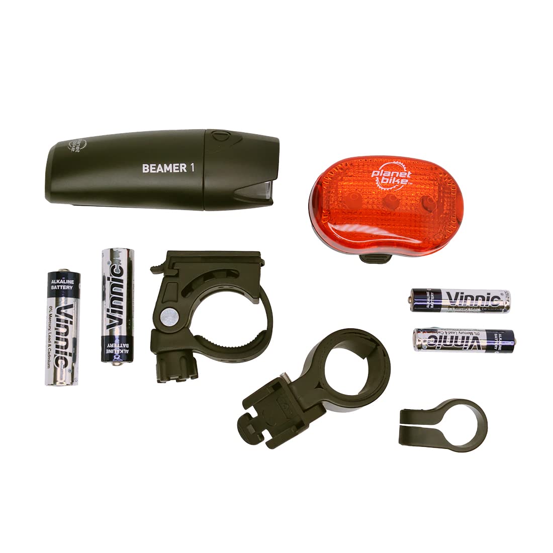 Beamer 1 & Blinky 3 - Juego de luces para bicicleta, cabeza blanca/cola roja 8