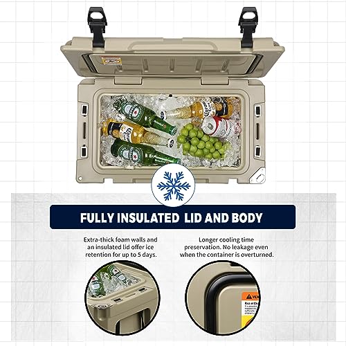Image of EchoSmile 25 /30 /35 /40 /60 /75 Quart Rotomolded Cooler, Built to Stand up to The Rigors of The Journey