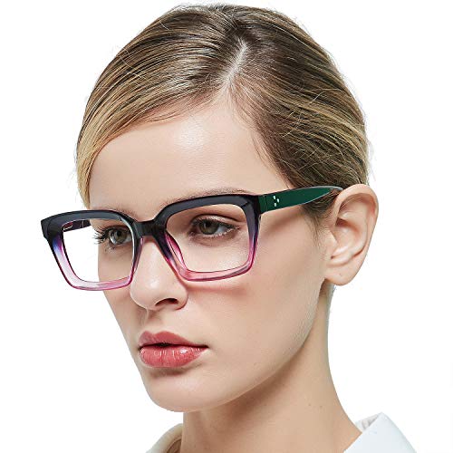 MARE AZZURO Oversized Reading Glasses Women Stylish Reader 0 0.5 0.75 1.0 1.25 1.5 1.75 2.0 2.25 2.5 2.75 3.0 3.5 4.0 5.0 6.0(Purple, 0.00)