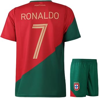 Portugal Football Jersey Set Home - Children and Adults - Boys - Men - Sports Goods - Gifts - Sports T-Shirt - Sportswear