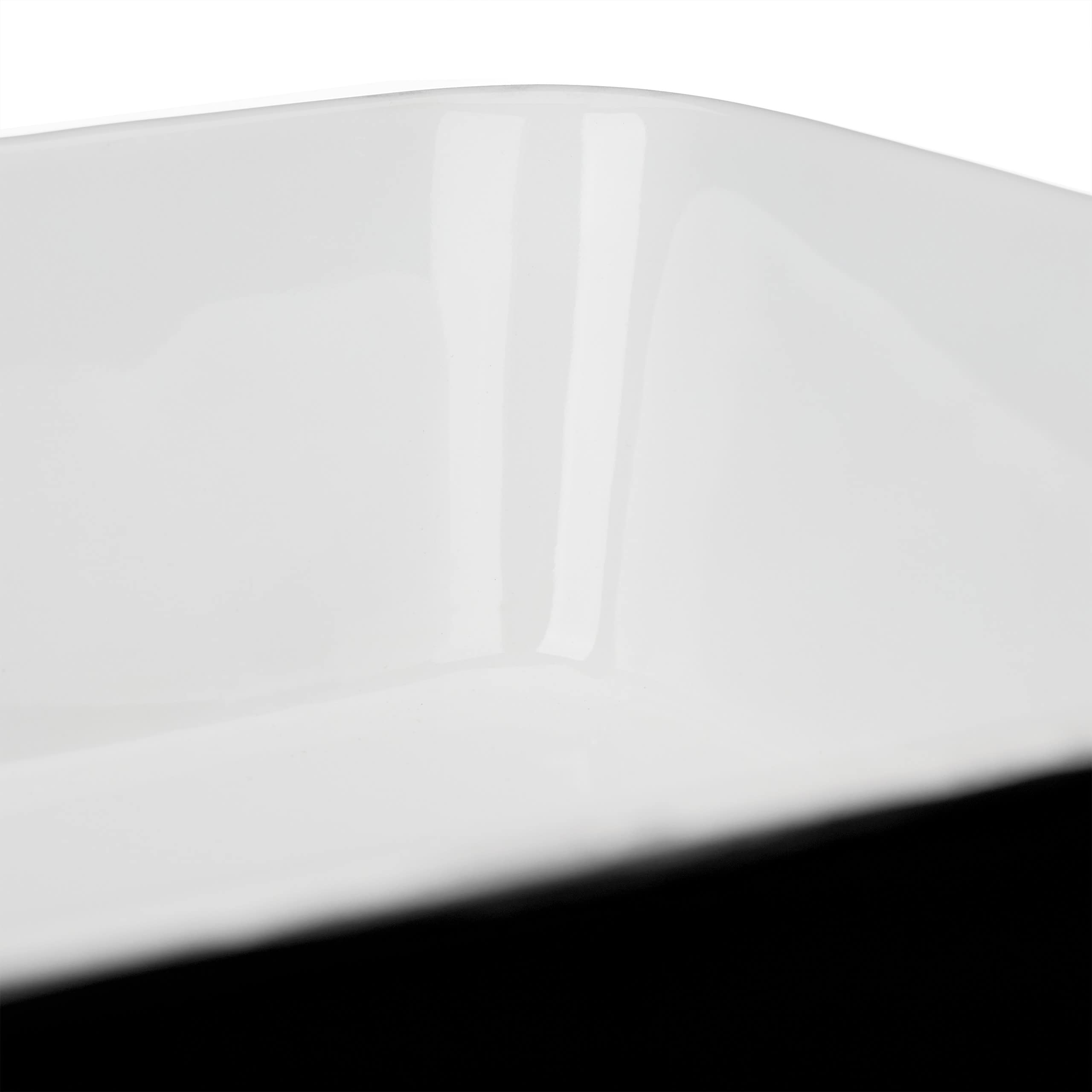 Relaxdays Set da 3 Teglie in Ceramica, Pirofile Rettangolari, per Forno, Frigo, Lavastoviglie, con Manici, Nero Bianco