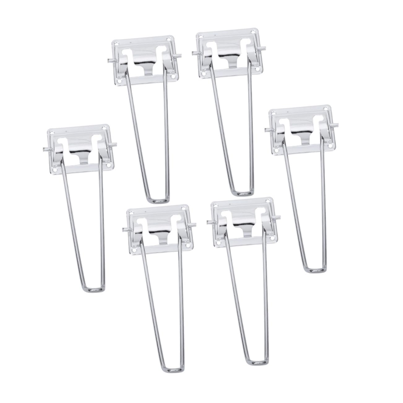 Mikikit 6pcs Metal Folding Table Base Legs for Dresser Counter Height Desk Workbench Legs