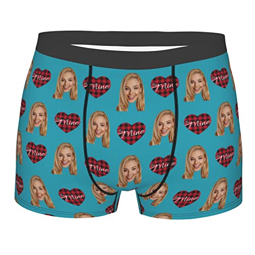 Funnylife Custom Men's Underwear with Face Personalized Boxer Briefs Valentines Day Gifts for Men Funny Bachelor Gift