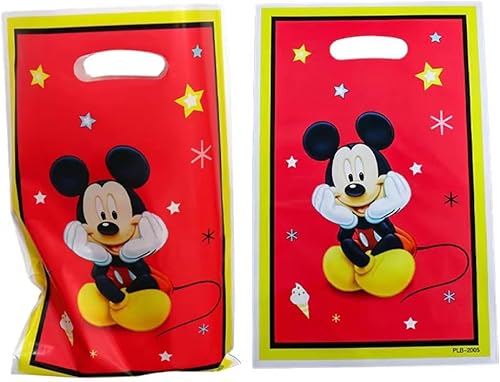 30 piezas de suministros de fiesta de cumpleaños temática de ratón, bolsa de regalo de fiesta de cumpleaños con temática de ratón, suministros de