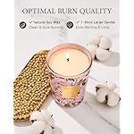 M&SENSE Rose Amber Scented Natural Soy Wax Candle, 14.1oz 60 Hours Long Lasting Slow Burning Candles for Home Decor, Aromatherapy Candle for Stress Relief - Image 3