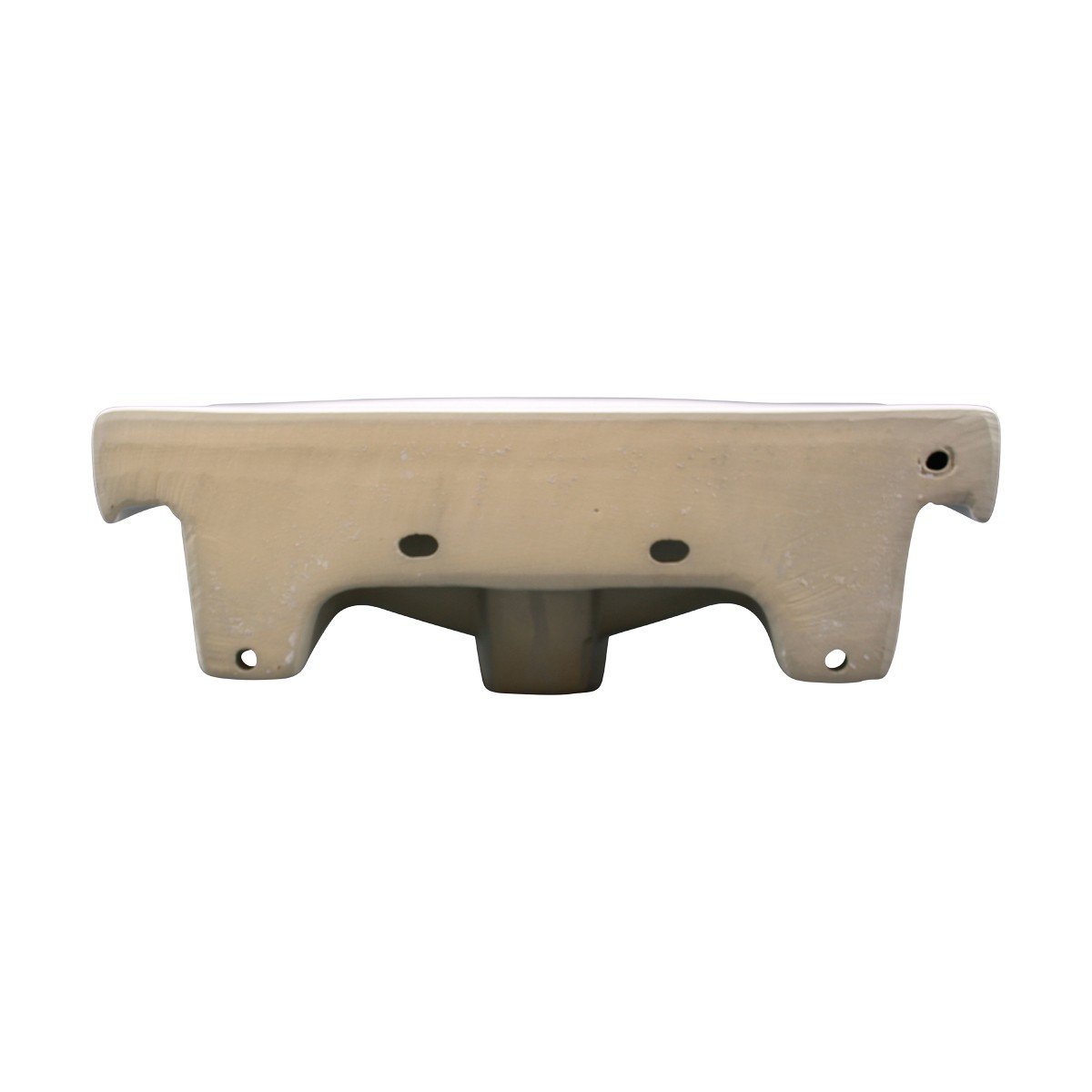 Tahoe - Fregadero de baño pequeño de montaje en pared, de 17.7 in, de cerámica, color blanco, con arco de pared, fregadero flotante con desbordamiento y agujero de 9