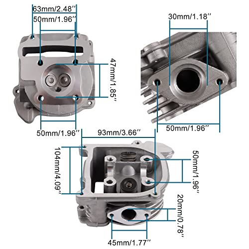 GOOFIT 47mm Big Bore Cylinder Kits Replacement for 80cc 4 Stroke 139QMB GY6 ATV Go Kart Quad Scooter