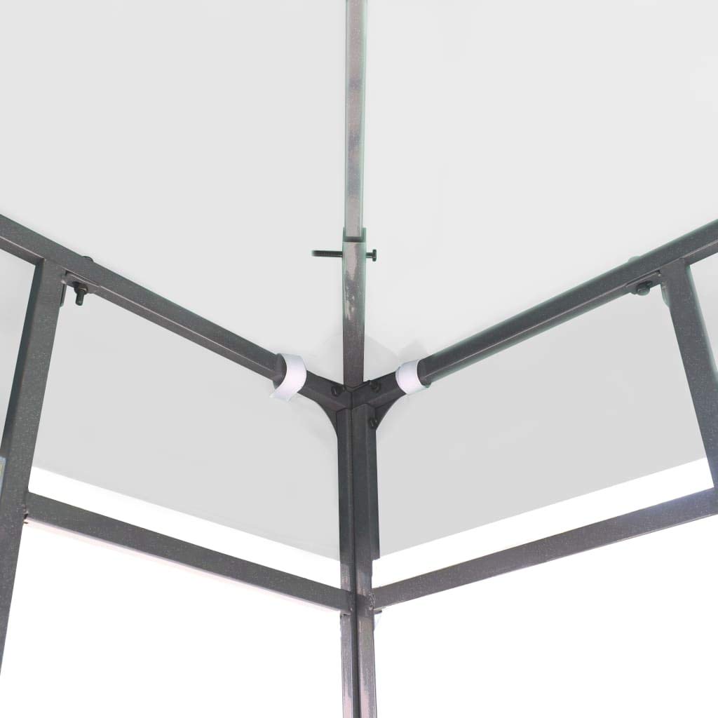 Gecheer Copertura Superiore per Gazebo 310 g/m² 3x3 m Bianco Crema, Tetto di Ricambio per Gazebo da Giardino, Telo Copertura per Gazebo Ricambio, Impermeabile, con Rivestimento in PVC