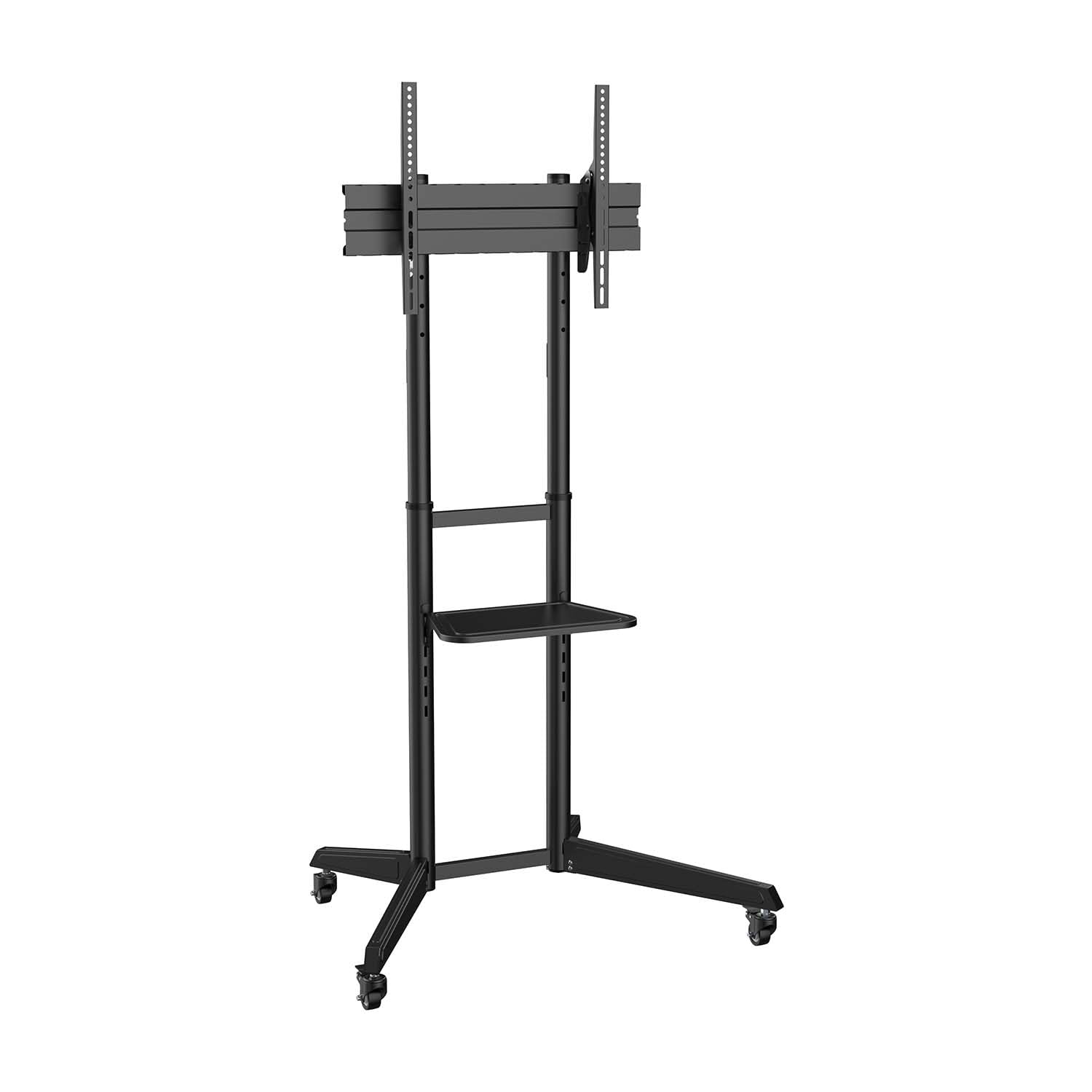 AISENS Supporto da pavimento ECO con rotella vassoio per DVD per monitor TV 50 kg da 37 70 nero