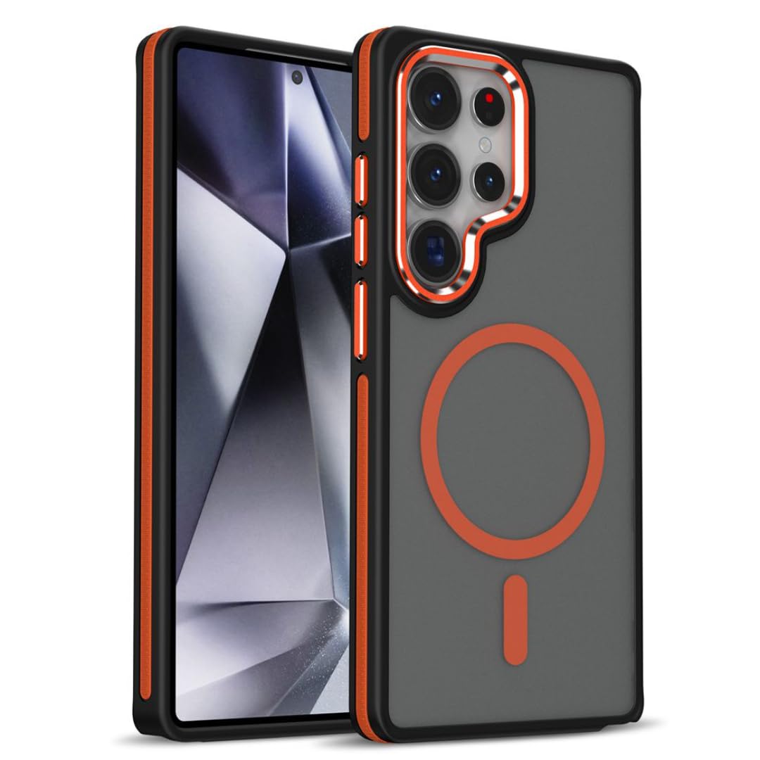 Coque Samsung S24 FE magnétique orange antichoc - 7