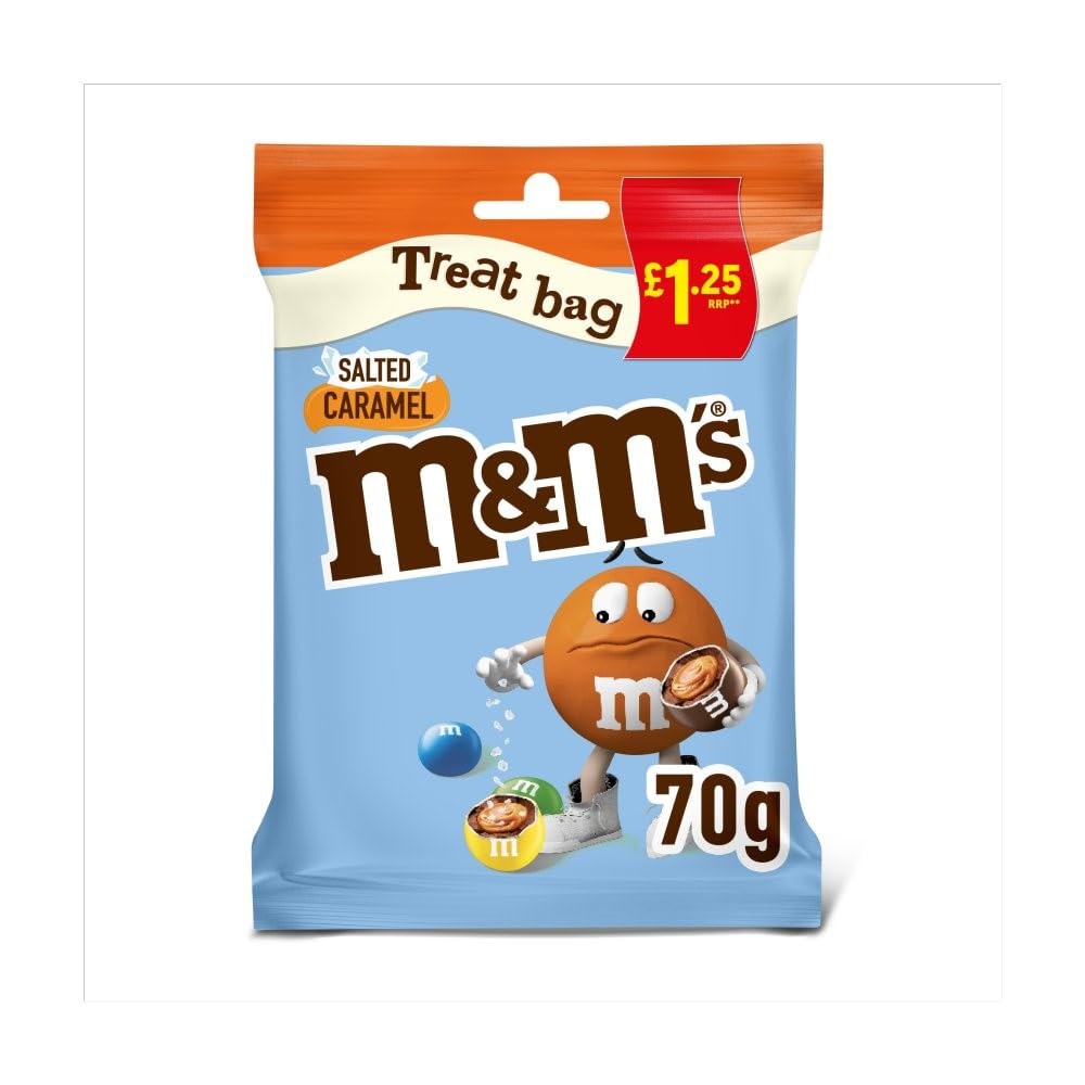 M&M's Salted Caramel Chocolate Treat Bag 70g x 16 Bags : Amazon.co