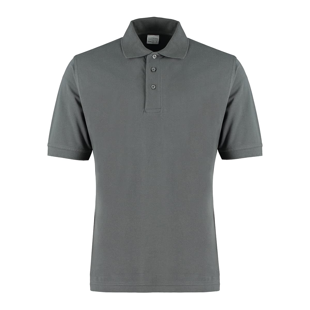 Kustom Kit Men's Superwash Cotton Klassic Polo Shirt, Dark Grey, MED
