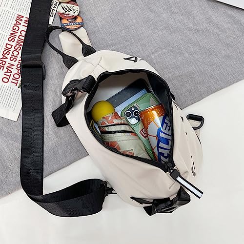 Image of GUSTAVE Crossbody Bag for Men Women with Badges, Waterproof Sling Bag Large Shoulder Bag with Adjustable Strap for Commuting Travel Outdoor Activities Cycling