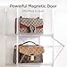 HBlife 5 Pack Purse Storage Organizer for Closet, Large Clear Stackable Handbag Display Case Box with Magnetic Door for Collectibles, Cosmetics, Women Heels and Toys